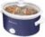West Bend Slow Cooker 4-Quart Manual Crockery Style with Dishwasher Safe Oval Ceramic Crockpot and Glass Lid Two Temperature Settings Plus Keep Warm, 210-Watts, Navy