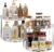 LAMU 2 Pack 2 Tier Lazy Susan Turntable Organizer 9.25” Rotating Spice Rack Organization for Cabinet, Kitchen, Pantry, Countertop, Bathroom, Vanity, Medicine Cabinet Organizer, Clear
