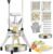 VEVOR Commercial Vegetable Fruit Chopper, Stainless Steel French Fry Cutter w/ 4 Blades 1/4″ 3/8″ 1/2″, Vegetable Chopper Dicer w/Stainless Bowl, Heavy Duty Cutter for Potato Tomato Onion Mushroom