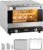 VEVOR Commercial Convection Oven, 21L/19Qt, Quarter-Size Conventional Oven Countertop, 1440W 3-Tier Toaster w/Front Glass Door, Electric Baking Oven w/Trays Wire Racks Clip Gloves, 120V