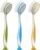 MR.SIGA Round Dish Brush with Suction Cup, Pack of 3 | Scrub brush for dishes, pans, pots, kitchen sink cleaning, dish brush with handle