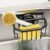 TAILI Sponge Holder with Strong Suction Cup, Dish Sponge Caddy Inside Sink Removable, Rustproof Aluminum for Sponges, Brushes, Stoppers and Scrapers – Black
