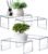 Large Acrylic Risers 4 Pcs (2 Sizes), 5mm Thick Display Stands | Large Size Display, Clear Acrylic Stands for Perfume, Collectibles, Figures, Jewelry, Retail Showcase & Tiered Display