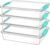 Vtopmart 4 Pack 6 Qt Plastic Storage Bins with Lids, Clear Sensory Bins | Stackable Containers for Organizing School & Office Supplies, Arts & Crafts Organizers and Storage for Home, Craft Room