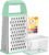 Urbanstrive Cheese Grater With Container, Professional Cheese Grater with Handle, Stainless Steel Graters for Kitchen Handheld, Box Grater with 4 Sides for Vegetables, Ginger, Potatoes (Mint Green)