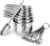 13-Piece Measuring Cups and Spoons Set, 18/8 Stainless Steel, Silver | Clearly Marked US and Metric Measurements, 7 Cups and 6 Spoons Nest for Dry and Wet Ingredients in Cooking and Baking