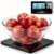 Atogou Wireless Kitchen Scale, 22lb/10kg Food Scale with Detachable Display | 0.01oz/1g Precision, Larger Platform, 9 Units, Counting Function, Stainless Steel, for Cooking, Baking, Shipping, Black