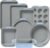 Pyrex 8-Piece Metal Bakeware Set with Heatsafe Silicone Handles, Cerulean | Lightweight stainless steel baking trays with heatsafe silicone handles, made without PFAS, mercury, lead, cadmium & BPA