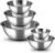 Stainless Steel Mixing Bowls Set, 5-Piece Meal Prep & Food Storage | .75, 1.5, 3, 4 & 5 Quart Metal Mixing Bowls Set for Prep, Serving, Baking & Food Storage, Ecofriendly, Dishwasher Safe