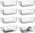 8 Pack Hanging Under Shelf Storage Basket, Steel Hanging Wire Rack Storage Baskets, Slide-in Baskets Organizer for Kitchen Cabinet Desk Organizer Storage, Space Saving, 16″D x 9″W x 5.9″H