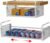 AmonHouseware 2Pack Expandable Under Shelf Storage Basket Organizer, White | Adjustable Hanging,Length Stretchable14.9-22.6Inch,Under Cabinet Shelf for Laundry Room Kitchen Pantry Desk Counter Cupboard
