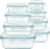 Vtopmart 8 Pack Glass Food Storage Containers with Airtight Lids | Meal Prep Lunch Containers, Leakproof, Leftover Storage, Take-out, Microwave, Oven, Freezer and Dishwasher Safe, BPA Free