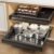 Seinloes Pull Out Cabinet Organizer, 4-Side Expandable to Fit Most Cabinets, 3 Rail Slide Out Drawers with Raising Pad for Framed & Frameless Cabinets, 13″-21″ W x 17″-24″ D, Black, 2 Pack