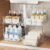 Bathroom Under Sink Organizers and Storage, 2 Tier, 2 Packs | Clear Vanity Countertop Pull-out Cabinet Organizer, Stackable Multi-Purpose Kitchen Pantry Organization with Dividers