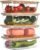Vdomus Glass Food Storage Containers with Bamboo Lids 36.0oz/1.0L – Stackable Meal Prep Container – Airtight Glass Food Containers – Microwave, Dishwasher Safe – Reusable Lunchbox (Pack of 4)