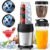 Colarlemo 1200W Smoothie Blender, Personal Kitchen Blender, Ice Crushing | 25000 RPM, Dishwasher Safe, 12Pcs, 6-Leaf Blade×2, 3 Cup Sizes, Smoothie Maker Grinder Frozen Drinks Nuts, Silver