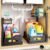 Under Sink Organizer, 2-Pack L-Shaped Metal Pull-Out Drawers for Kitchen | Cabinet Organizer Height Adjustable Heavy Duty Metal 2-Tier Storage Fits Beside Common Pipes for Bathroom Pantry
