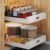 2 Pack Pull Out Cabinet Organizer Adhesive, 10″ Wide 16.9″ Deep Pull out Drawers for Face Frame or Frameless Cabinets, No Drill Heavy Duty Carbon Steel Drawer, Pantry Cabinet Shelf