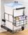 Bulado Pull Out Trash Can Under Cabinet with Removable Trash Bag Holder | Space Saving Under Sink Trash Can, Fits 30–40 Qt Bins, Supports 125 lbs, Easy Install, Soft-Close Slide, Bin Not Included