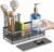 Yofidra Sponge Holder for Kitchen Sink, Sink Caddy Organizer with Stone Drying Mat, Kitchen Countertop Organizers and Storage Essentials, 304 Stainless Steel (Black, 9.29″ L)