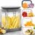 Brieftons PerfectCut Vegetable Chopper: Manual Push-Down Food Dicer & Chop Box, 4 Blades, French Fry Cutter, Potato Wedge & Veggie Cutter, No Electricity, 3.5-Cup Catch Container, 5 Recipe eBooks