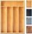 Silverware Organizer, 10 Inch Utensil Organizer Kitchen Drawer Organizer Bamboo Silverware Holder Cutlery Tray Organizer in Drawer Flatware Organizer Tray(5 slots, Natural