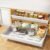 Pull out Cabinet Organizer, 2-Pack Expandable(13.6″-24″) Silde out Drawers with Raising Pad for Framed Cabinets, Adjustable Full-Extension Adhesive Roll out Shelves for Kitchen Pantry Home Pot and Pan