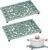 Sumnacon 9.6 x 6.3 Inch Cast Iron Trivet, 2 Pack Metal Trivets with Rubber Feets,Iron Trivet for Hot Dish Pot Pan Plate Teapot,Heat Resistant Trivets Cast Iron for Kitchen Cooktop Dining Table, Green