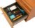 Officemate Expandable Drawer Organizer Tray, Adjustable 10.3″–16″ Width, Customizable Compartments with Dividers, Recycled Plastic, Black