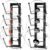 Cisily 8 Layers of Adjustable Pot Lid Organizer Rack for Cabinet Door/Wall，2Pack Lid Organizer Pots and Pans Holder for Kitchen Storage with No Drilling Adhesive 5.7 W“(Black)