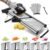 Mandoline Slicer for Kitchen, Stainless Steel adjustable Mandoline slicer | Non-Slip Mandolin with 4 Blades,Vegetable & Fruit Slicer for Potato,Tomato,onion,cucumber,with Cut-Resistant Gloves,Brush