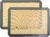 Amazon Basics Silicone Rectangular Baking Mat, Non-Stick, Reusable, Dishwasher Safe, Food Safe, Heat Resistant, 16.5″ x 11.6″, Beige/Gray, 2-Pack