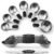 Spring Chef Magnetic Measuring Cups & Spoons Set of 15, Patented, Black | Stackable Stainless Steel Measuring Cups & Heavy Duty Metal Measuring Spoons with Levelers for Dry & Liquid Ingredients