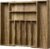Kiasthome Acacia Wood Kitchen Silverware Drawer Organizer, Expandable Utensil Cutlery Drawer Organizer with Dividers, Flatware Organizer Silverware Tray for Spoon, Fork, 13”-20”x16.9” (7-9 Slots)