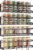 Bunoxea Spice Rack Wall Mounted 4 Pack, For Spice Jars & Seasonings,Black | 4 Removalble Hooks,Screw or Adhesive Hanging, Space-Saving,For Kitchen Cabinet, Pantry Door,Stove,RV Use,11.41×2.75×2.75in