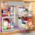 ADBIU Under Sink Organizer 2 Pack, Adjustable Height (11″-15.75″) Under Cabinet Storage, 2 Tier Pull Out Sliding Drawers for Kitchen Bathroom, Heavy Duty Metal Shelf, White