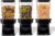 Cereal Dispenser Countertop, 5L Kitchen Organization Cereal Containers Storage, Desktop Candy Dispenser Plastic Cereal Dispenser, Snack Containers Can Hold Granola, Dry Food, Grain (Black, 3Pc)