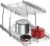 Delamu Pull Out Cabinet Organizer 2-Tier 14″ W x 21″ D Heavy Duty Chrome-Plated Slide Out Drawers, Kitchen Drawer Organizer Pull Out Shelves for Pots & Pans, Home Pantry Cans & Spices, Silver