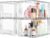 Vtopmart 4 Pack Large Stackable Storage Drawers, Clear | Easily Assemble Bathroom Closet Undersink Organizers and Storage Kitchen Cabinets,Pantry,Makeup,Medicine Organization