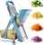 SupMaKin Upgrade Safe Mandoline Slicer Plus, Vegetable Chopper, Potato Slicer, Food Slicer Onion Chopper, Fry Cutter, Veggie Salad Dicer Kitchen Chopping Artifact Gifts (Blue) | 0.1-8mm, Cut Resistant Stainless Steel Blades,Potato Fry Cutter, Onion Chopper, Detachable,Foldable Dishwasher Safe, Gifts