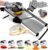 Stainless Steel Mandoline Slicer for Kitchen – 6-Setting Adjustable, 16.5 x 5 In. Platform, Hand Guard, Cut-Resistant Gloves – Vegetable Chopper, Meat Slicer, Cheese Slicer by Medove