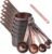 Measuring Cups and Spoons Set 14, Copper Measuring Cups and Spoons Set for Dry & Liquid, Metric & US Stainless Steel 6 Measure Cups and 7 Spoons Set w/Leveler for Kitchen & Baking