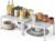 Simple Houseware Expandable Stackable Kitchen Counter Shelf Organizer, White, Metal Top, 11.25″L x 7.9″W x 5.4″H | Expandable & Stackable 9″ D x 12.75″ W x 5.9″ H