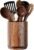 Utensil Holder, Acacia Wood Kitchen Utensil Holder for Countertop, 360°Rotating Cooking Utensil Crock for Kitchen Counter, 7.2″ Large Utensil Organizer for Spatula