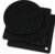4 Pcs Silicone Trivet Mats and Hot Pads Set, Heat Resistant Kitchen Countertop Protectors, Non-Slip Flexible Mats for Pots Pans Dishes, Black (2 Round + 2 Square)