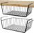 2Pcs Under Shelf Basket Metal Wire Under Cabinet Basket for Kitchen Pantry | Under Shelf Storage Basket Slides Under Shelves for Storage Space Saving for Kitchen Pantry Closet Office No Tools Required