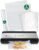 FoodSaver PowerVac Compact Vacuum Sealing Machine Stainless Steel & Black Vertical Storage VS0150 | Preserves freshness reduces bag waste for both dry and wet food