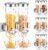 Huwena 4 Sets Cereal Containers Storage,3L Each Set Wall Mounted Cereal Dispenser Dry Food Dispenser Grain Storage Dispenser for Candy Oatmeal Coffee Bean Nuts Food Container (Silver)