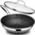 Woks & Stir-fry Pans Nonstick – Hybrid 304 Stainless Steel Wok 10.8″ Non Stick Wok Pan with Lid for Induction, Electric, Gas, All Stoves, PFOA Free Cookware, Dishwasher and Oven Safe