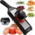 Fullstar – Handheld Mandoline Vegetable Slicer & Julienne Cutter | 2 in 1 Onion, Veggie & Fruit Slicer, 4 Thickness Settings with Finger Guard for Easy & Safer Slicing (Stainless Steel)